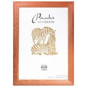 Рамка 21*30 Сосна Zebra 2501 Светлый орех широкий багет/25/