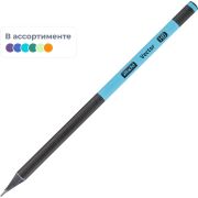 Карандаш ч/гр Attache Vector НВ без/рез трехгр дерев, ассорти