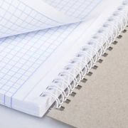 Блокнот 80л А5ф клетка 65г/кв.м Обл. мел.картон УФ-лак жесткая подложка на гребне-Мой офис