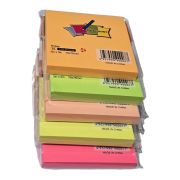 Самоклеящийся блок 75*75 мм, 100 л неон