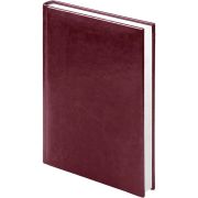 Ежедневник 2026 Sigma A5 бордовый, 320 стр., иск. кожа, перф. угла, ляссе, бел. блок,