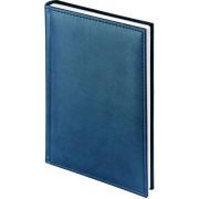 Ежедневник 2026 Latte A5 синий, 352 стр., иск. кожа, прош. по пер., перф. угла, ляссе,