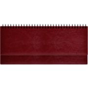 Планинг 2026 Birmingham бордо, 128 стр., иск. кожа, с прошивкой по периметру, белый блок,