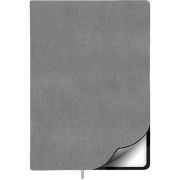 Ежедневник недат. Marseille FLEX A5 св-серый, 256 стр., закругл.углы, ляссе, белый блок,